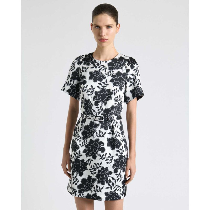 Cue Graphic Floral Satin Mini Dress image number 3